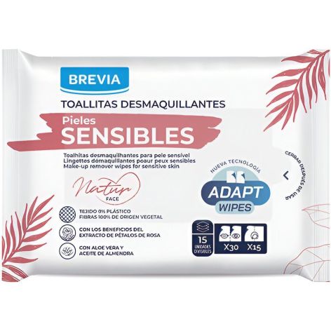Toallitas Desmaquillantes Pieles Sensibles Brevia