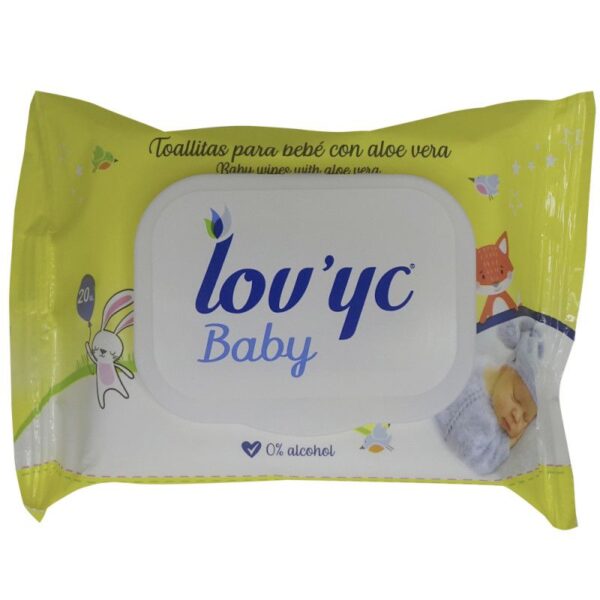 Toallitas Húmedas Lov’yc Baby 20 Piezas
