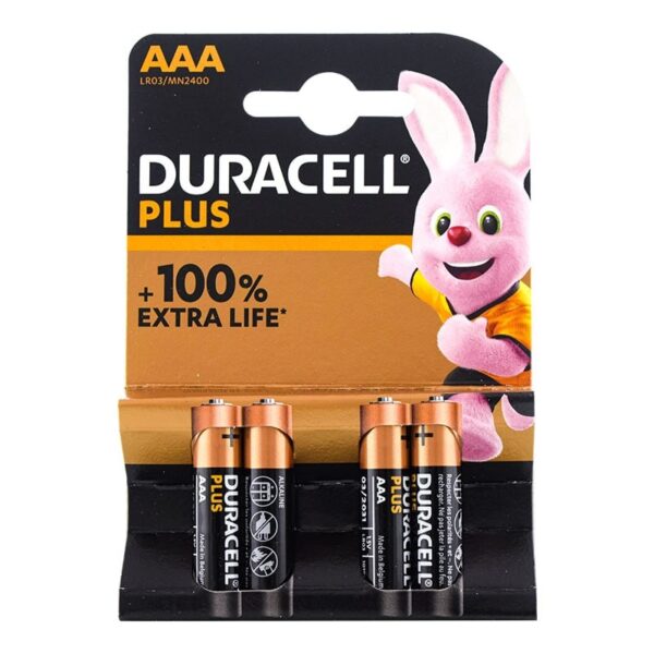 AAA 4 Duracell Plus +100 Extra Life