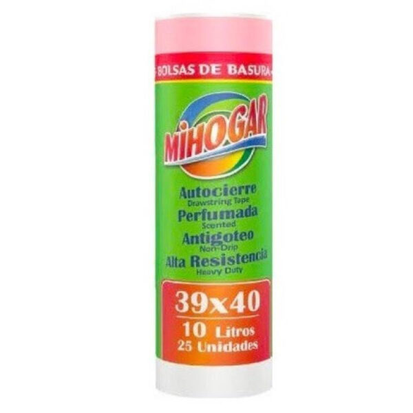 Mi Hogar 39x40 Bolsas de Basura 10 Litros 25 Unidad