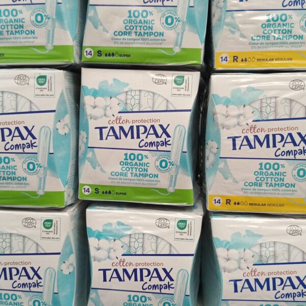 TAMPAX COMPAX ORGANIC SUPER/REGULAR C/18